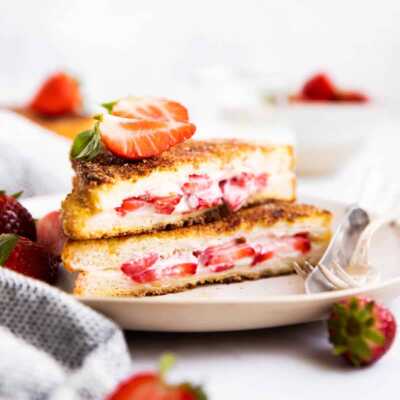 Strawberry Cream Cheese Stuffed French Toast Savory Nothings