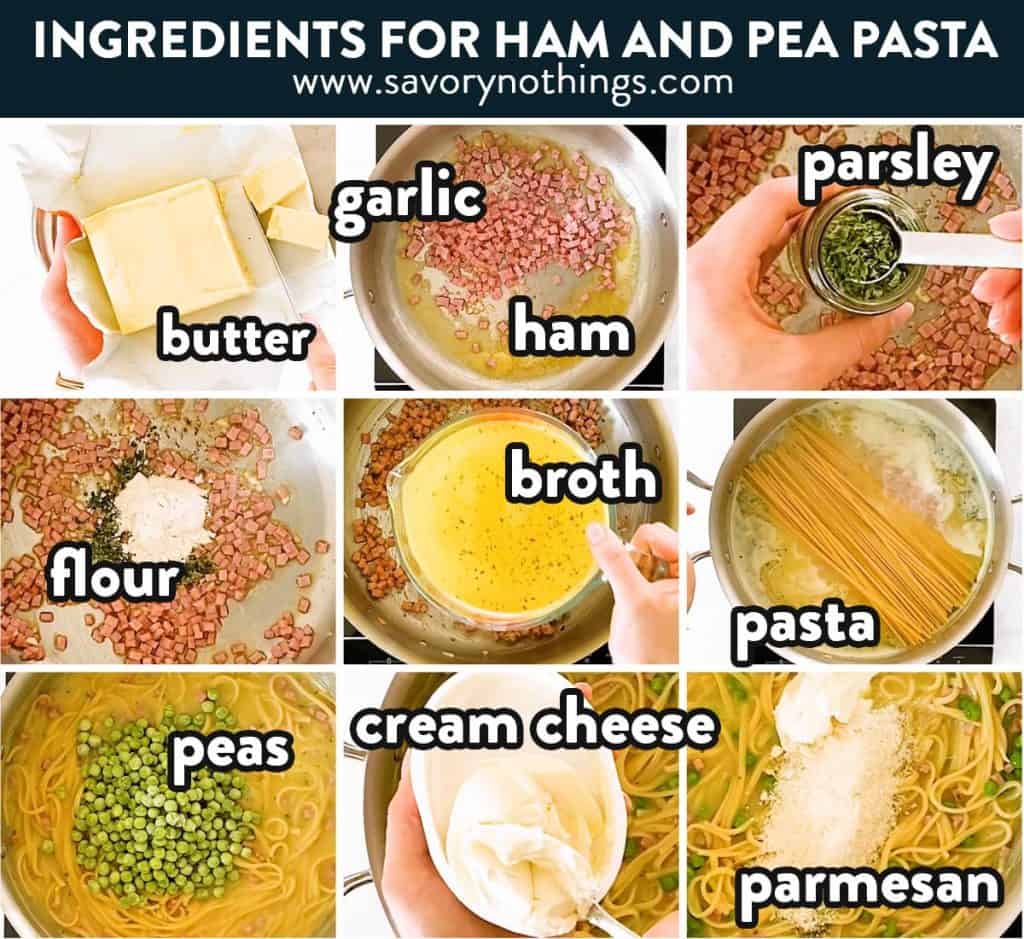 One Pot Ham And Pea Pasta Recipe With Step Video