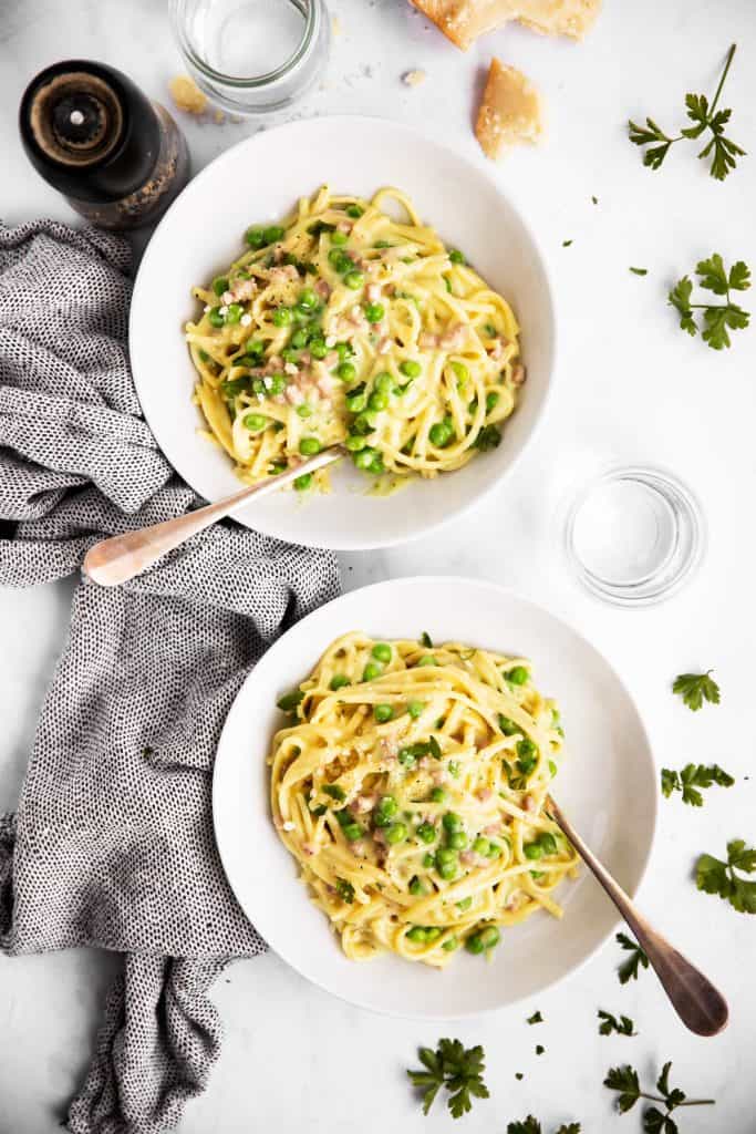 One Pot Ham And Pea Pasta Recipe With Step Video