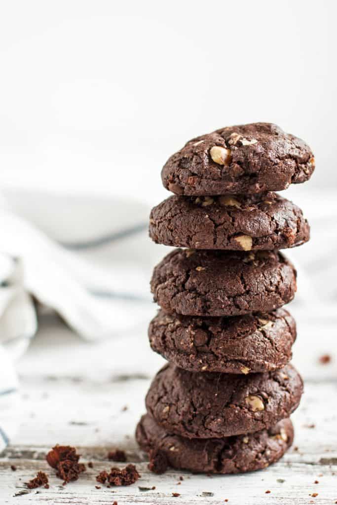 Double Chocolate Cookies With Hazelnuts Aka Nutella Cookies 