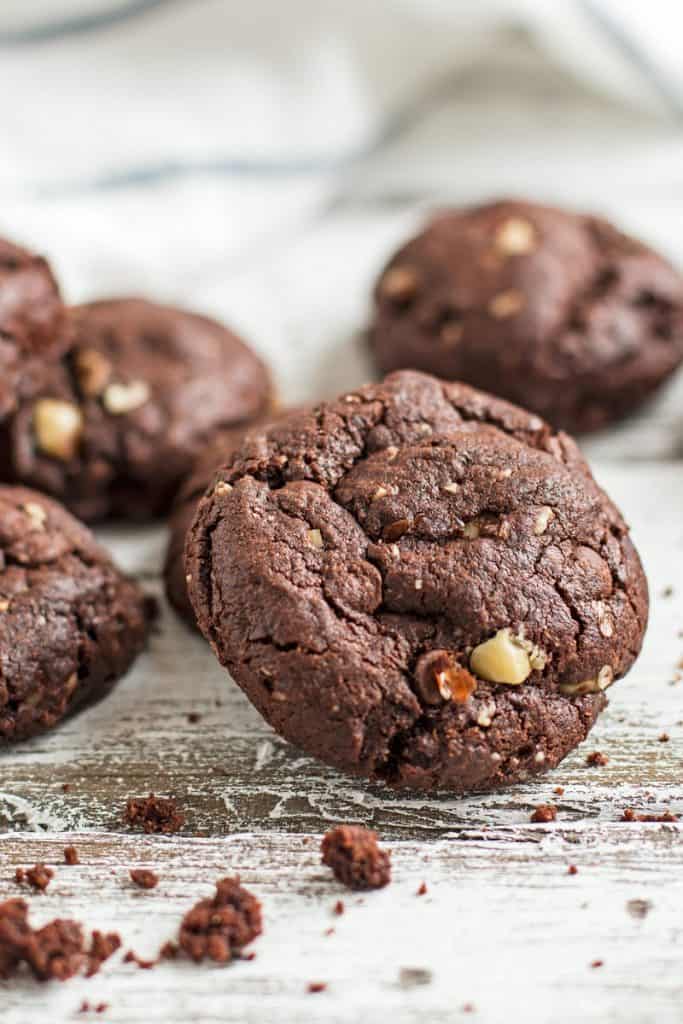 Double Chocolate Cookies With Hazelnuts {aka Nutella Cookies!}