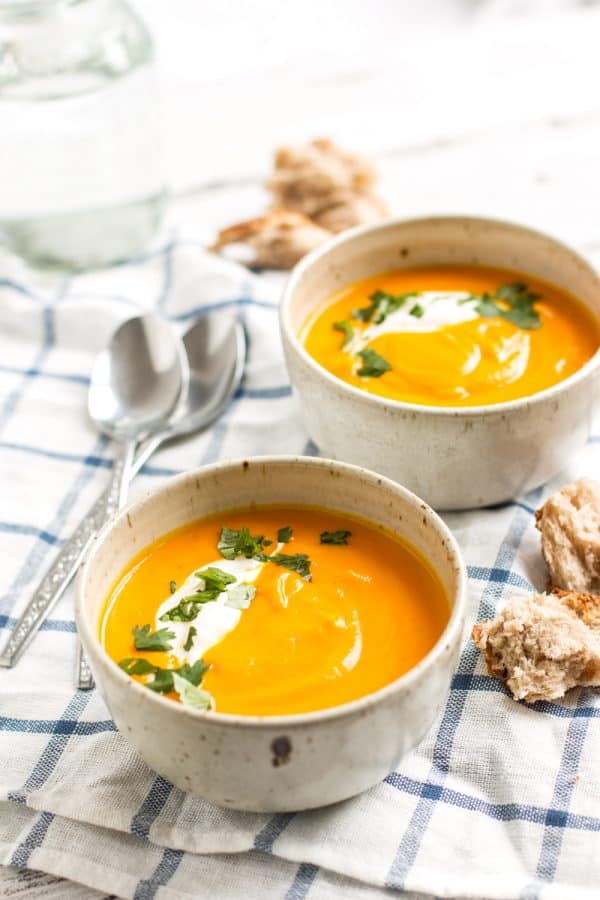 Carrot Ginger Coconut Soup - Savory Nothings