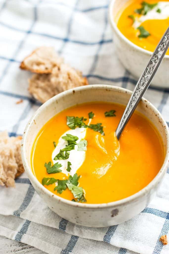 Carrot Ginger Coconut Soup - Savory Nothings