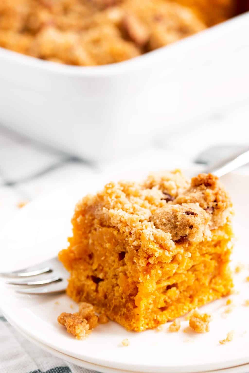 Sweet Potato Cake with Pecan Streusel - Simple Fall Dessert Recipe