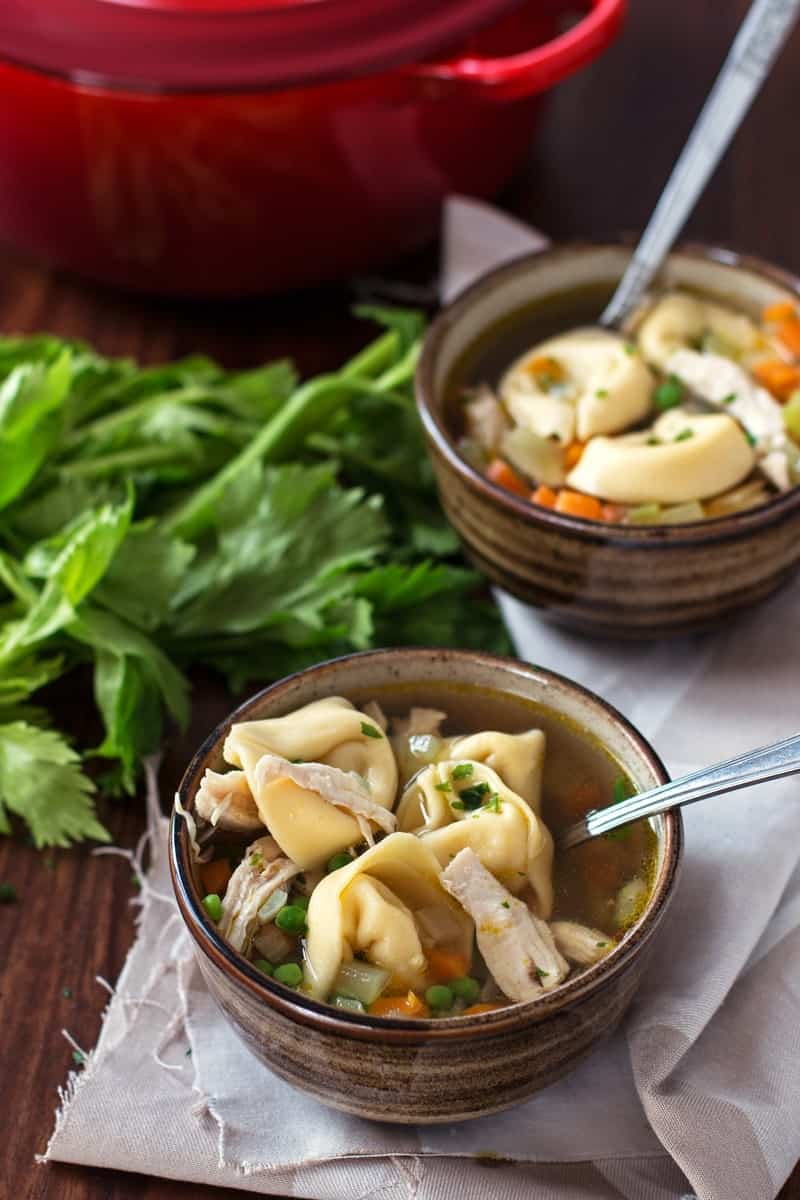 Chicken Tortellini Noodle Soup Savory Nothings