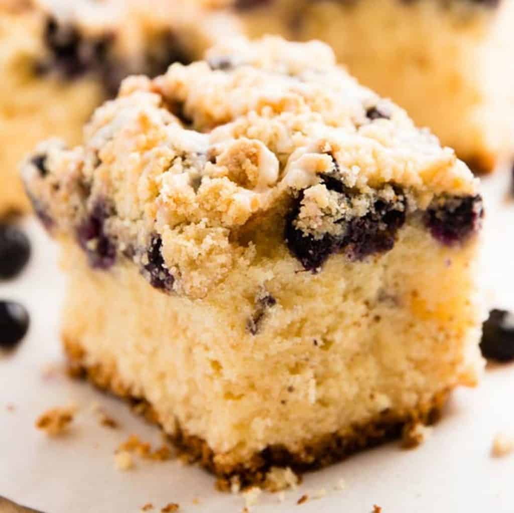 Lemon Blueberry Sour Cream Coffee Cake Recipe - Savory Nothings