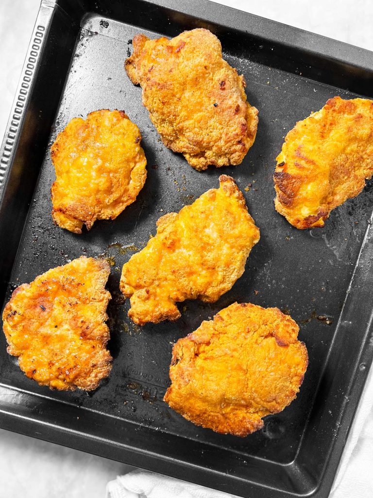 Garlic Parmesan Crispy Oven Fried Chicken Recipe - Savory Nothings