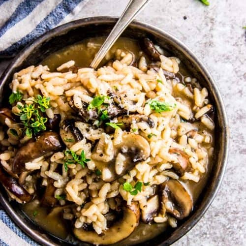 Mushroom Risotto Pressure Cooker Recipe Savory Nothings