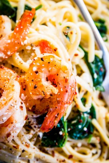 Garlic Butter Shrimp Pasta - Savory Nothings