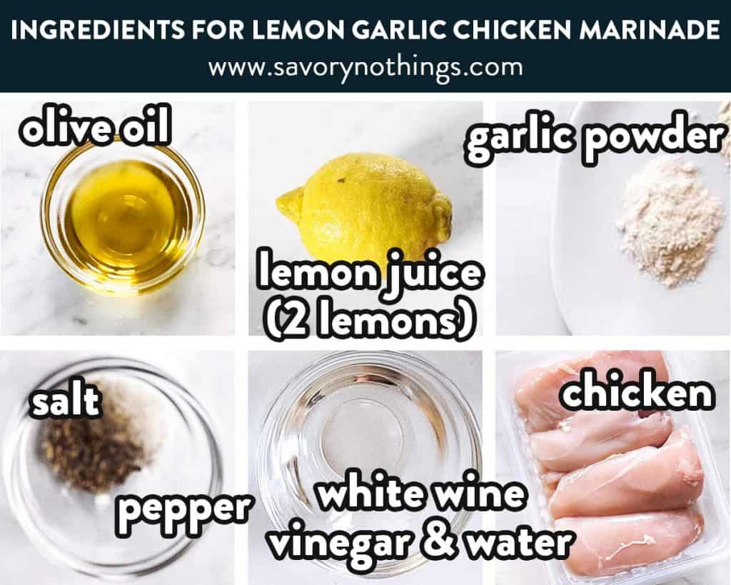 Lemon Garlic Grilled Chicken Marinade - Savory Nothings