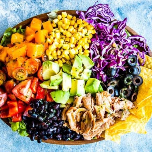 The Ultimate Chicken Taco Salad - Savory Nothings