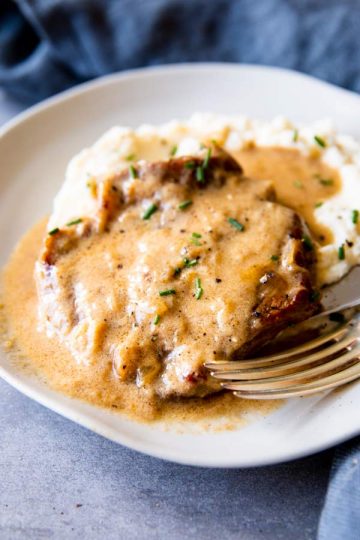 Instant Pot Sour Cream Pork Chops - Savory Nothings