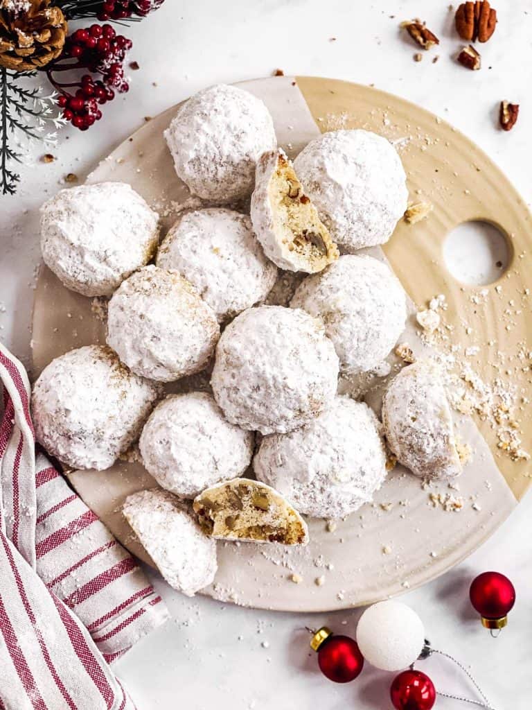 Melt-in-Your-Mouth Pecan Snowball Cookies - Savory Nothings