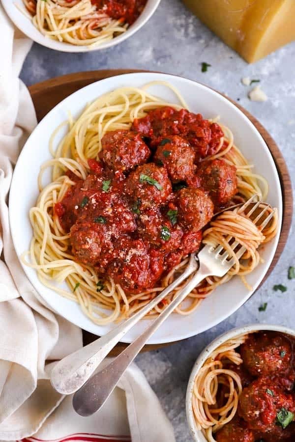 Fat Chef Kitchen Towel Spaghetti and Meatballs 