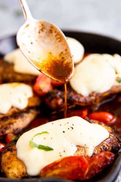 Balsamic Glazed Caprese Chicken - Savory Nothings