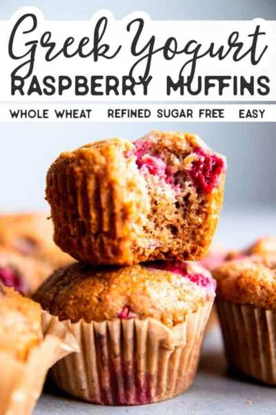 Greek Yogurt Raspberry Muffins - Savory Nothings