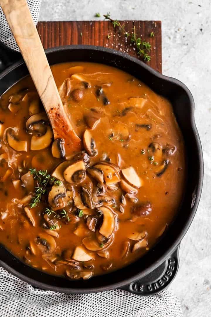 Mushroom Sauce with Rich Gravy from Scratch Savory Nothings