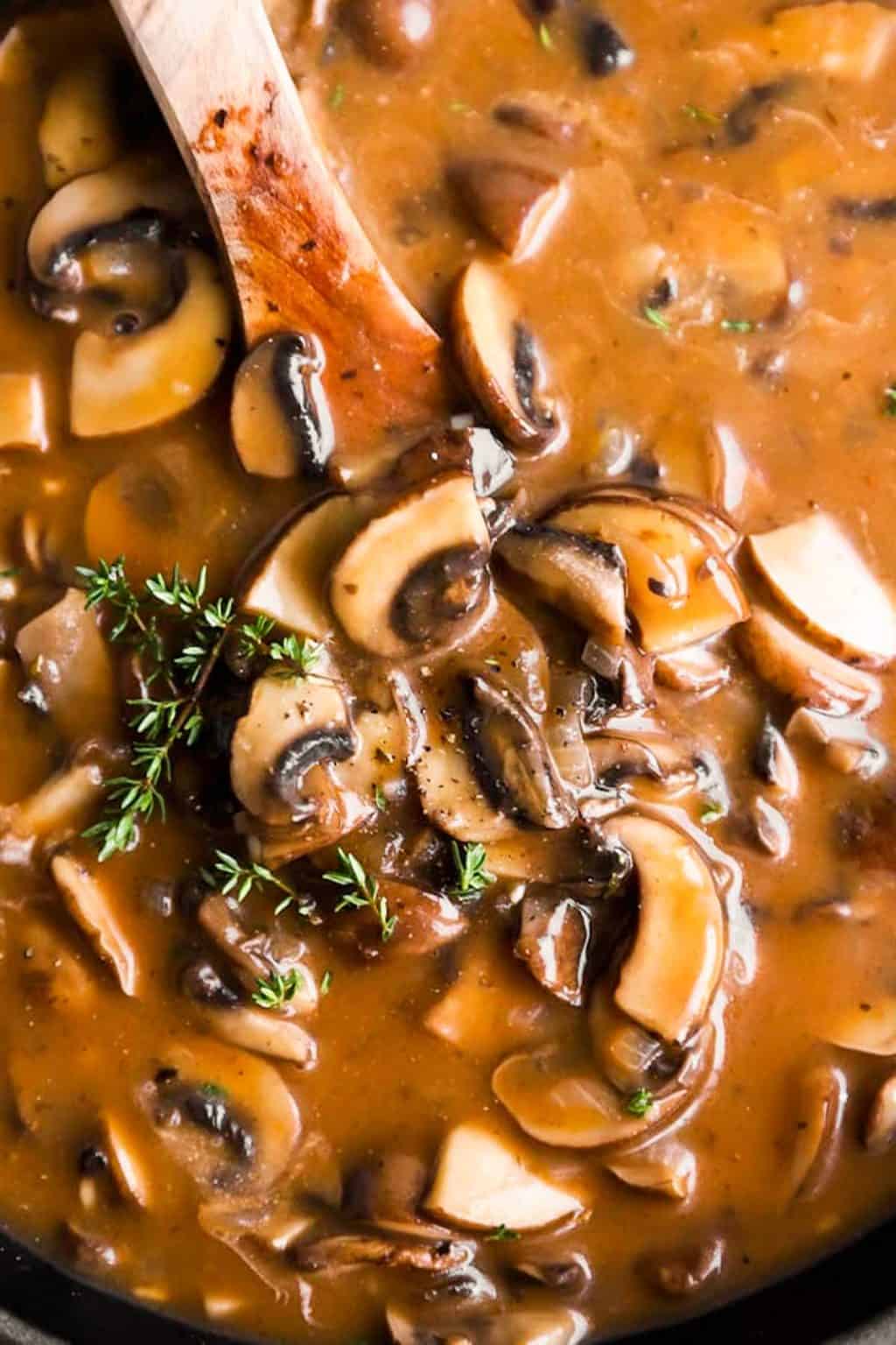 Mushroom Sauce with Rich Gravy from Scratch | Savory Nothings