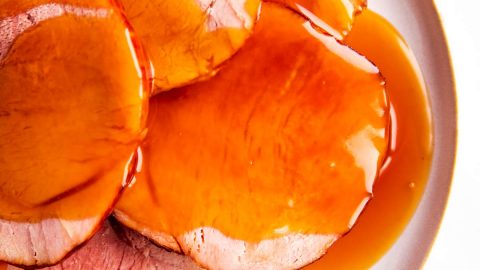 Maple Mustard Glazed Dutch Oven Ham