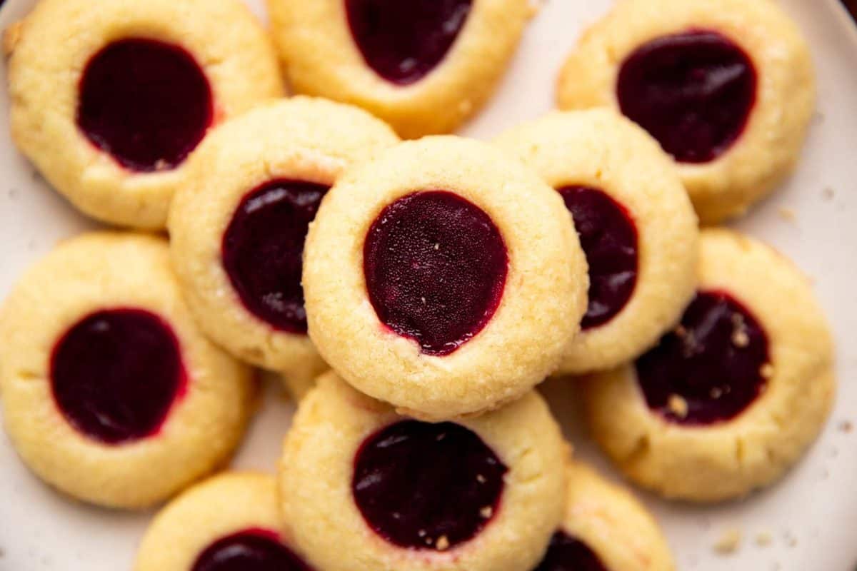 Shortbread Thumbprint Cookies Recipe - Savory Nothings