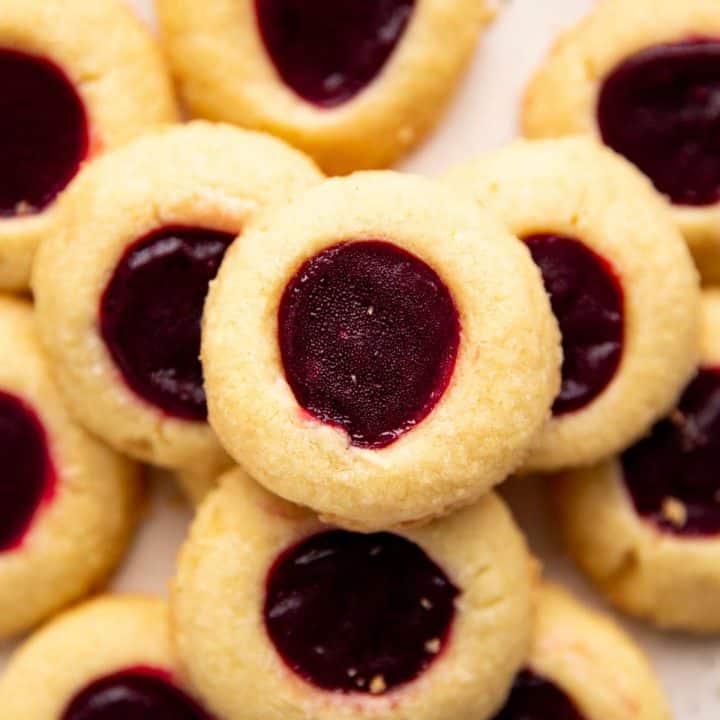 Shortbread Thumbprint Cookies Recipe - Savory Nothings