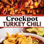 Crockpot Turkey Chili Recipe Image Pin