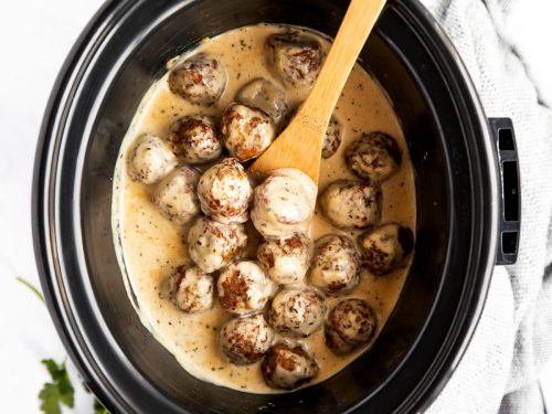 Crock Pot Swedish Meatballs (+Video) - The Country Cook