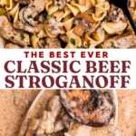 Beef Stroganoff Recipe Image Pin