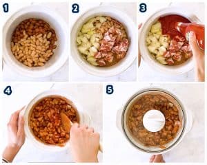 Crockpot Baked Beans With Bacon And Brown Sugar - Savory Nothings