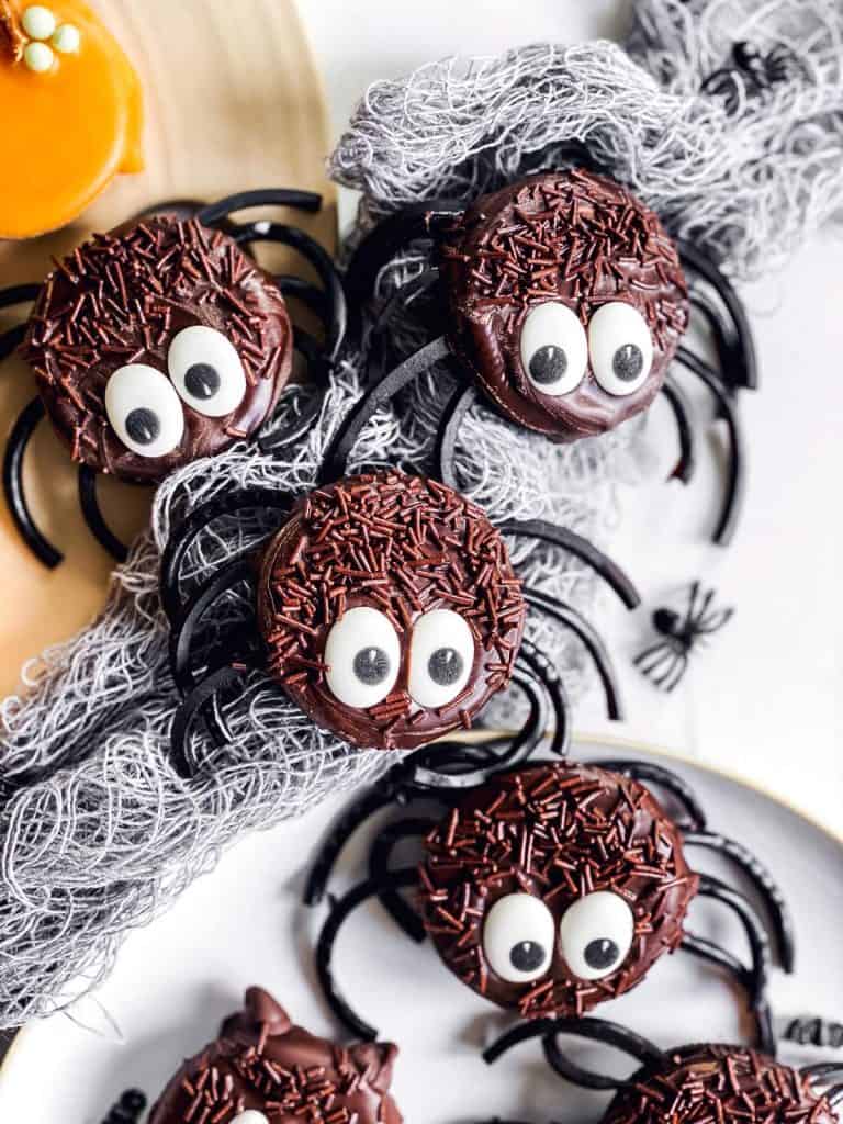 Hairy Spider Oreos for Halloween - Savory Nothings