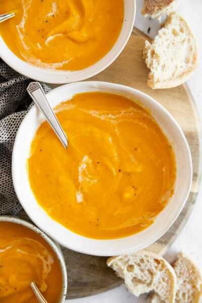 Creamy Roasted Butternut Squash Soup Recipe - Savory Nothings