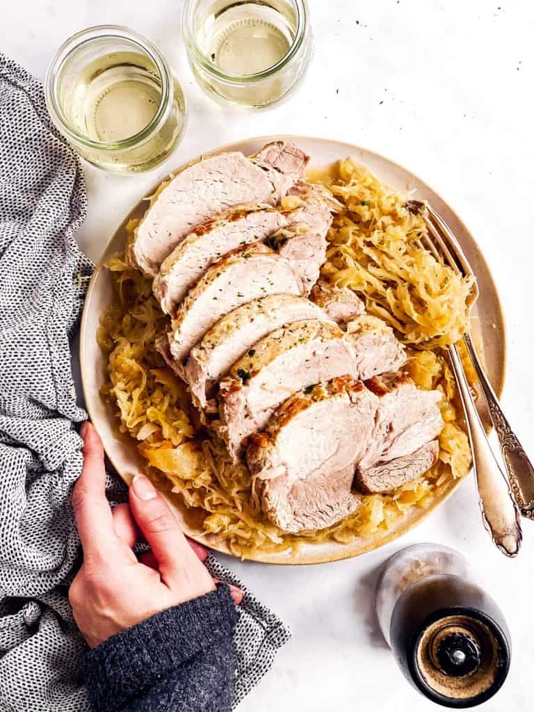 Pork Roast And Sauerkraut Recipe - Savory Nothings