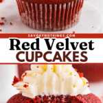 Red Velvet Cupcakes Recipe Image Pin