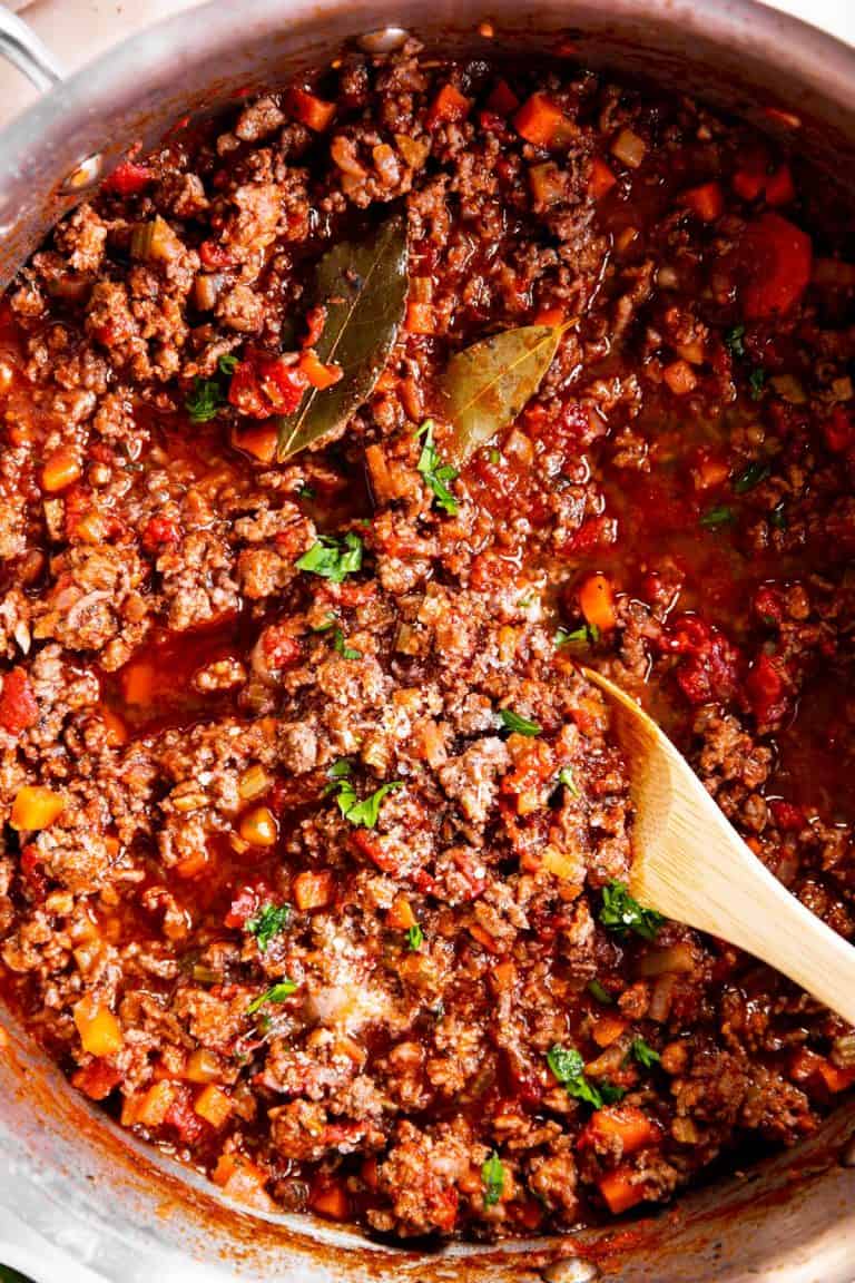 Simple Bolognese Sauce Recipe - Savory Nothings