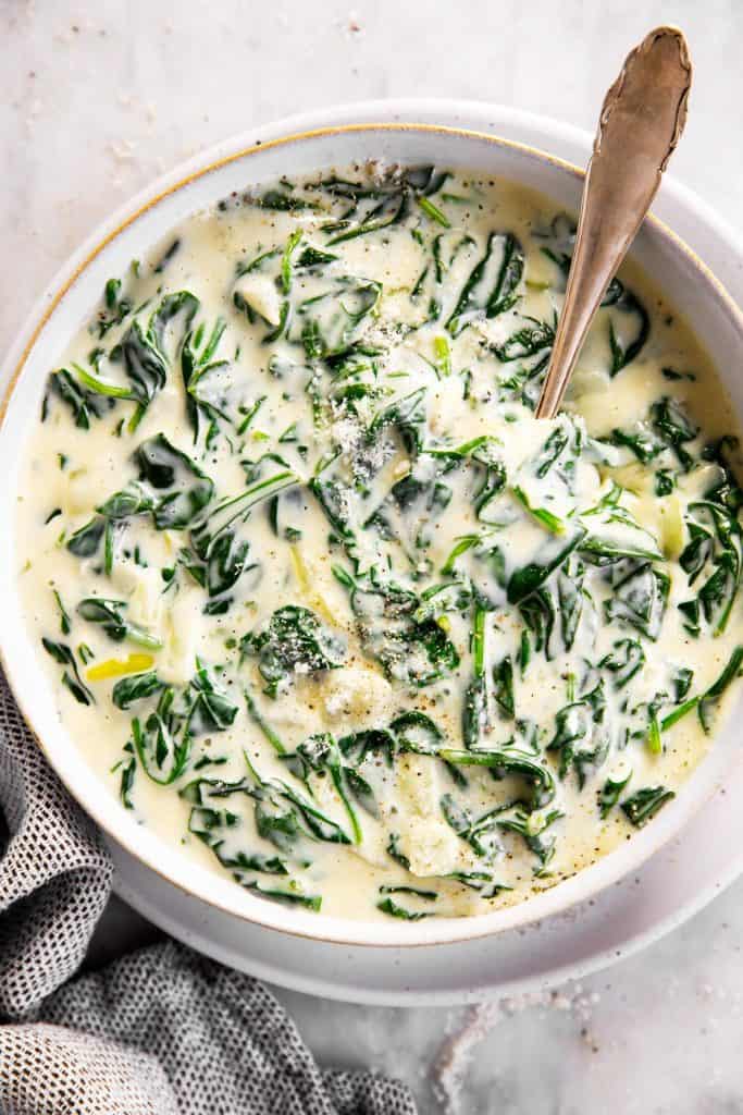 Creamed Spinach Recipe - Savory Nothings