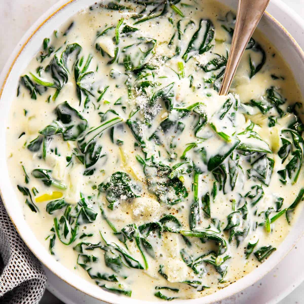 Creamed Spinach Recipe | Savory Nothings