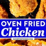 Oven Fried Chicken Image Pin