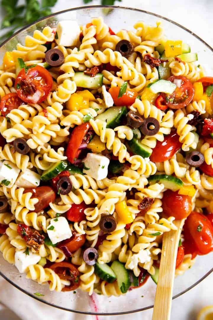 Greek Pasta Salad Recipe - Savory Nothings