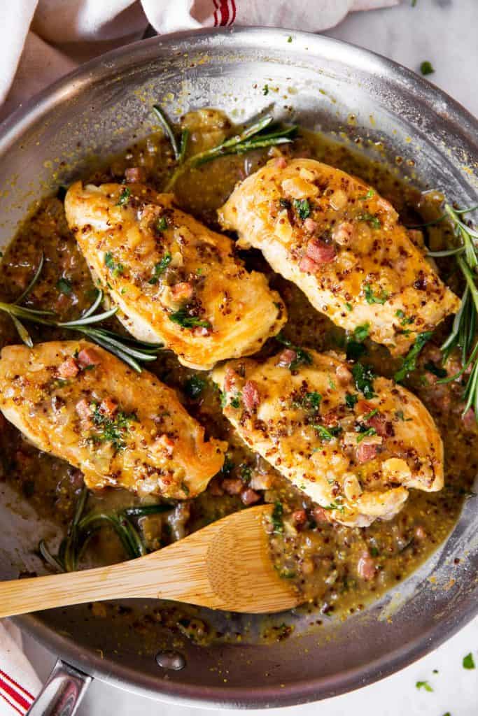 Honey Mustard Chicken with Bacon Recipe - Savory Nothings