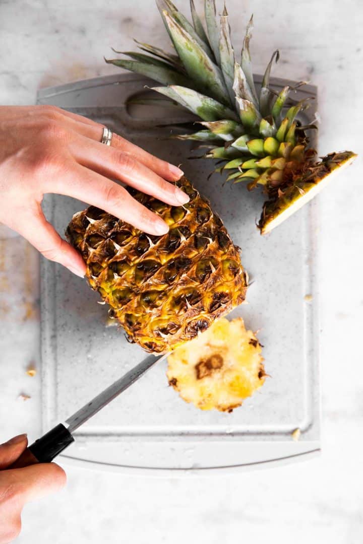 How to Cut a Pineapple - Savory Nothings