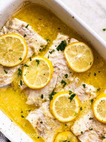 Garlic Butter Lemon Baked Cod Recipe - Savory Nothings