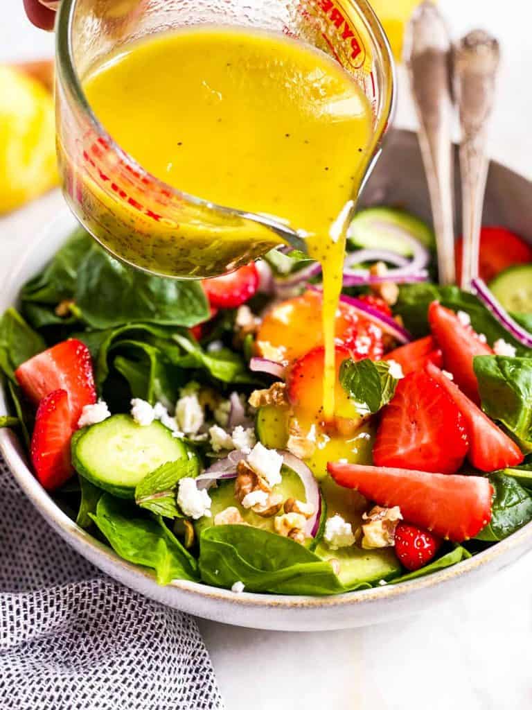 Lemon Poppy Seed Salad Dressing Recipe - Savory Nothings