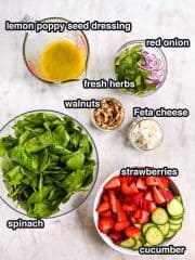 Strawberry Spinach Salad with Poppy Seed Dressing Recipe - Savory Nothings