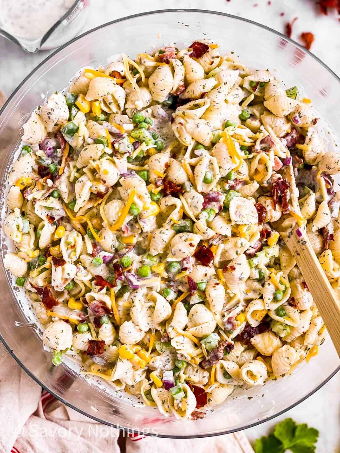 Bacon Ranch Pasta Salad Recipe Savory Nothings