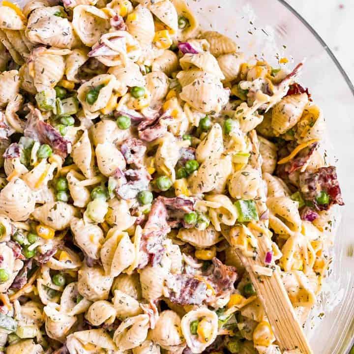 Bacon Ranch Pasta Salad Recipe Savory Nothings