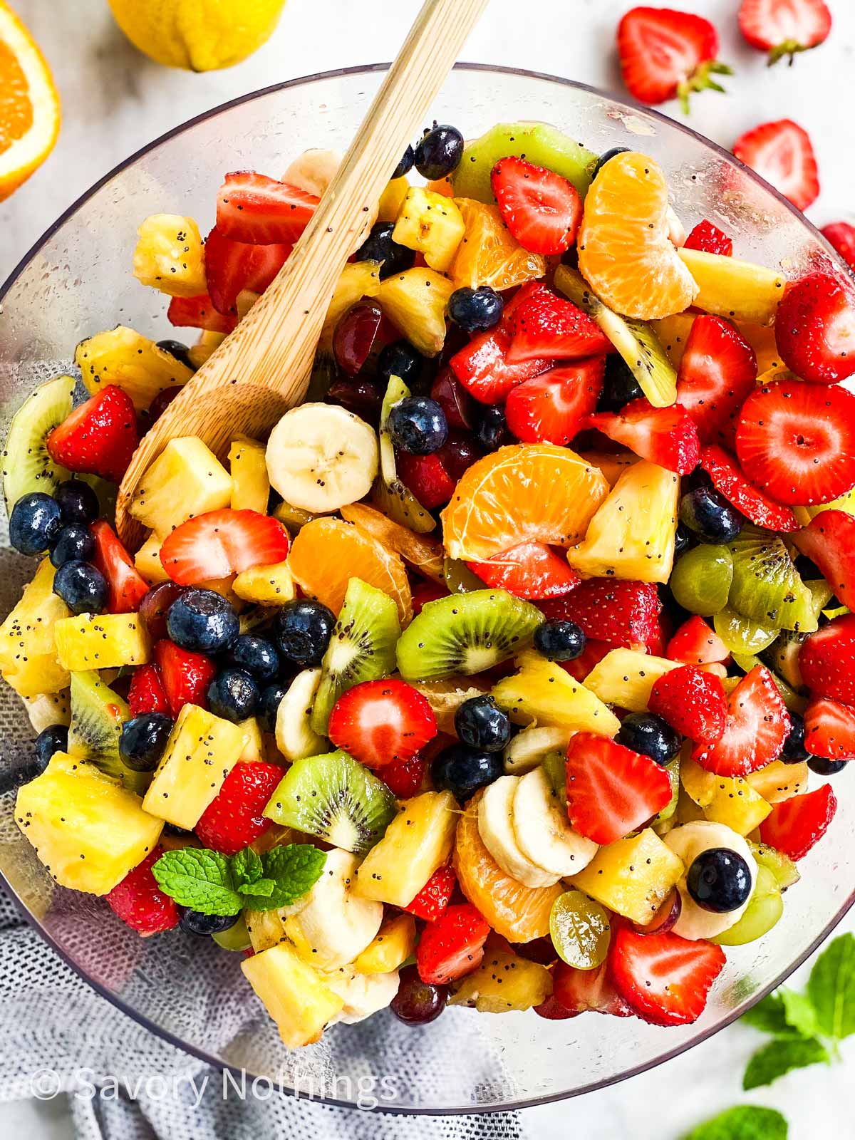 Classic Fresh Fruit Salad Recipe - Savory Nothings