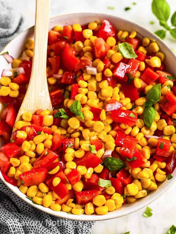 Summer Corn Salad Recipe - Savory Nothings