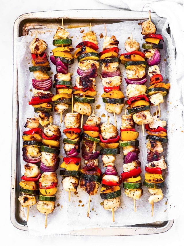 Grilled Chicken Kabobs - Savory Nothings