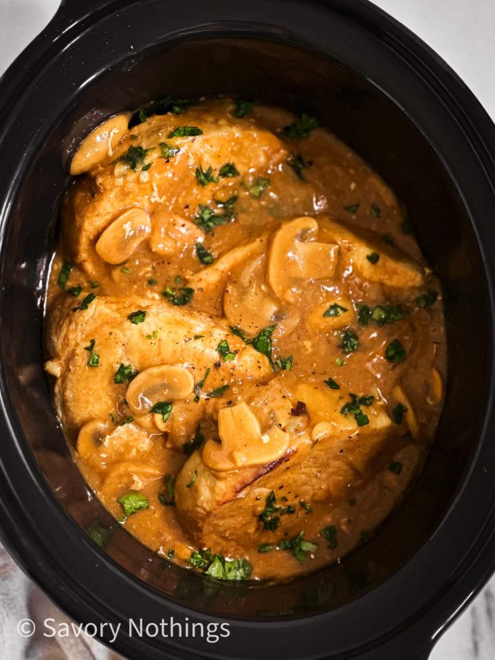 Crock Pot Pork Chops Recipe - Savory Nothings