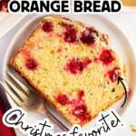 Cranberry Orange Bread Recipe Image Pin